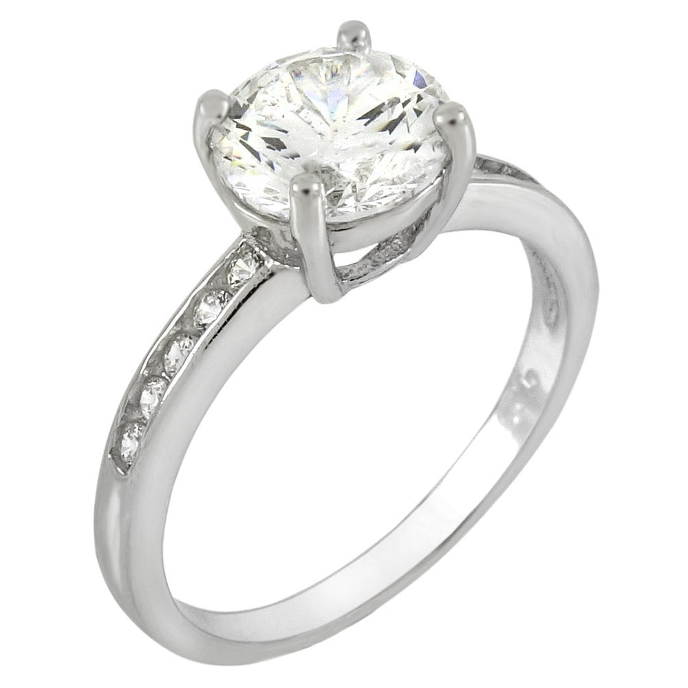 6mm Round Cubic Zirconia Engagement Ring