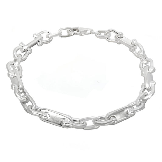 Sterling Silver Horseshoe Link Bracelet