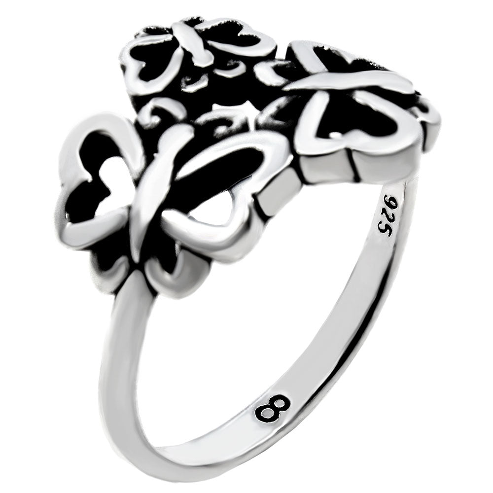 Sterling Silver Butterflies Ring