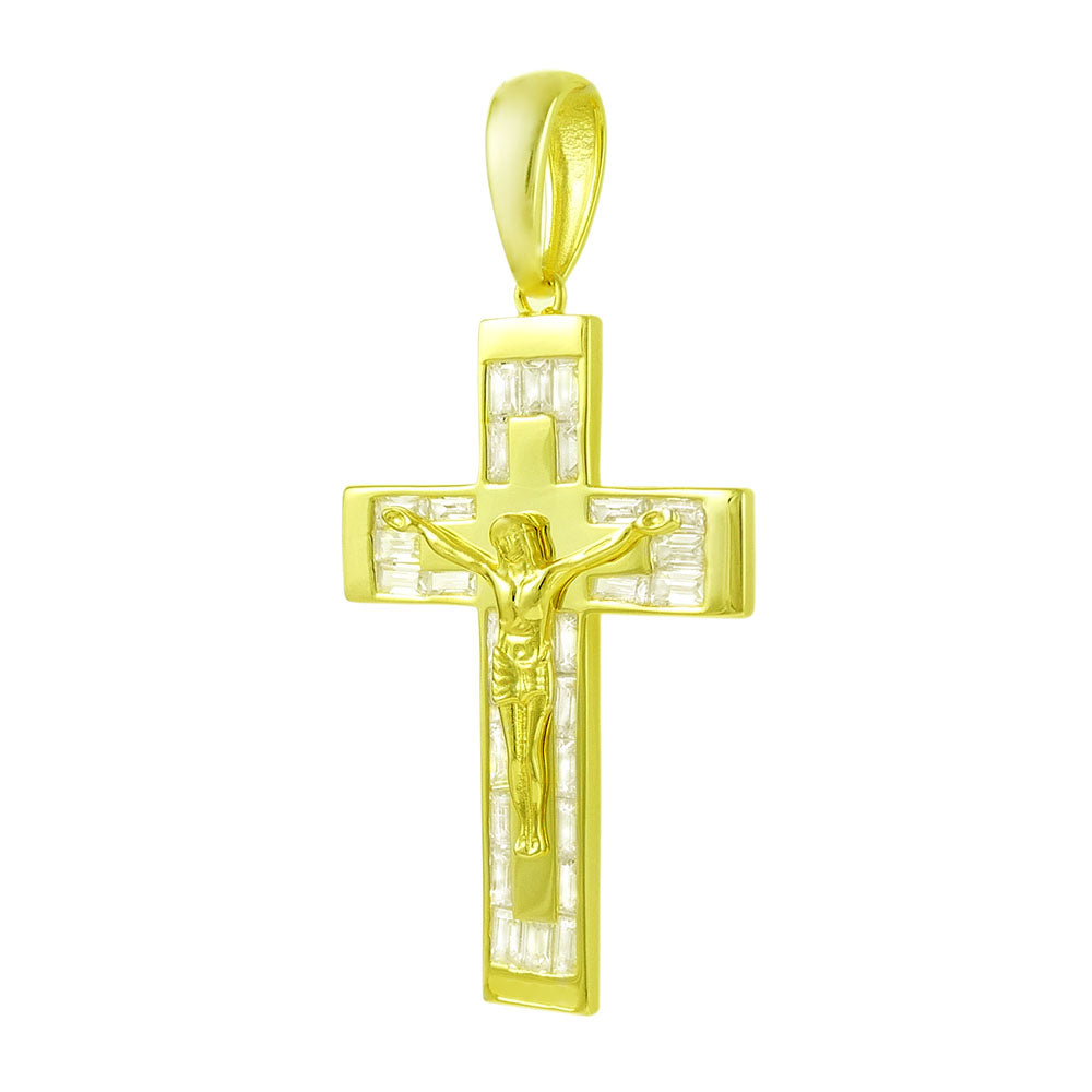 Crucifix Cross Gold Plated Pendant