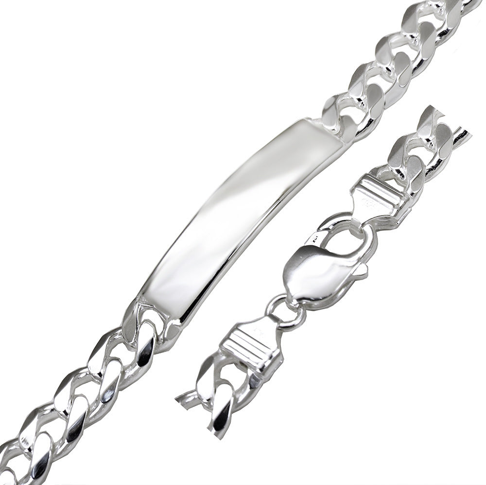 Italian Sterling Silver Curb 12MM ID Bracelet