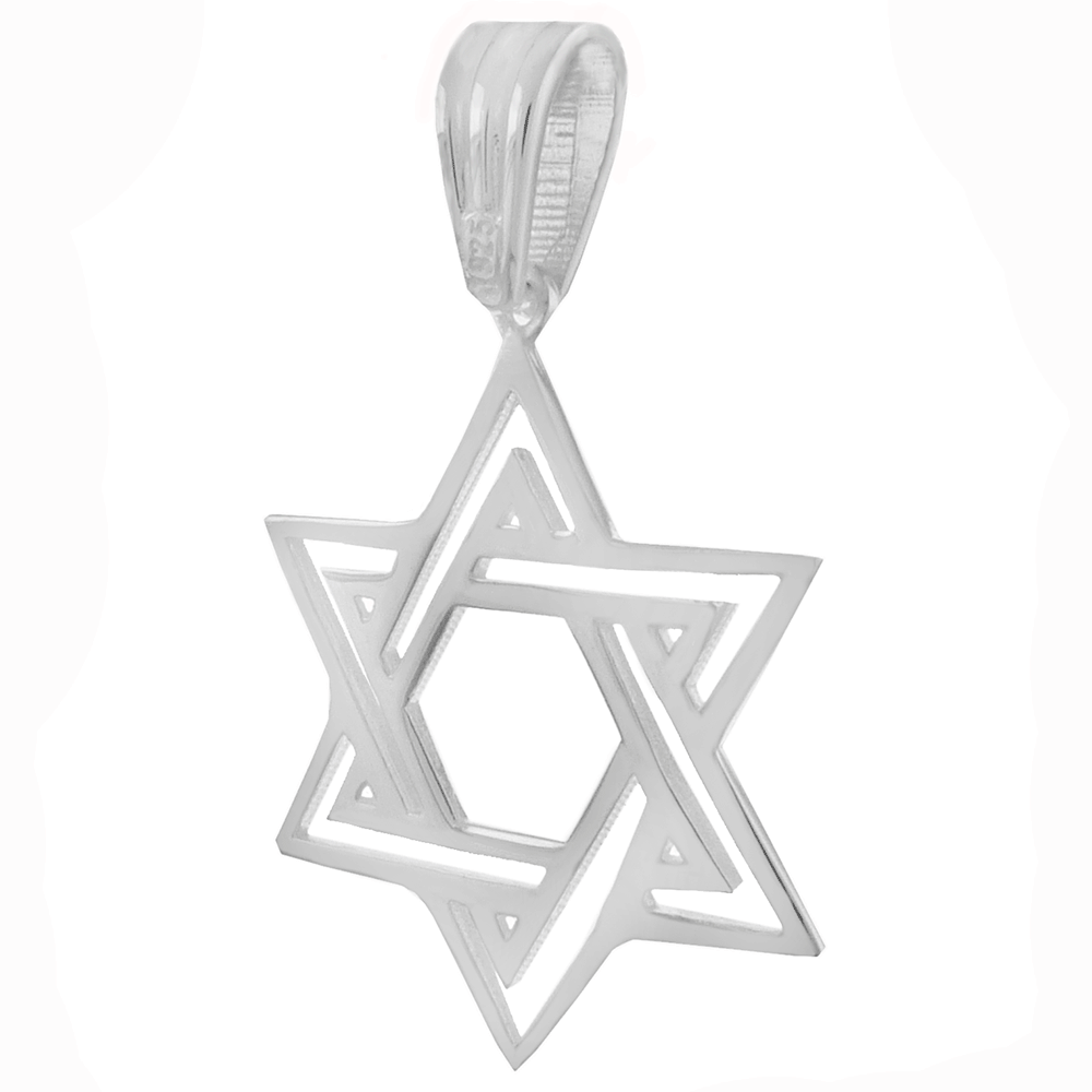 .925 Sterling Silver Star of David Pendant