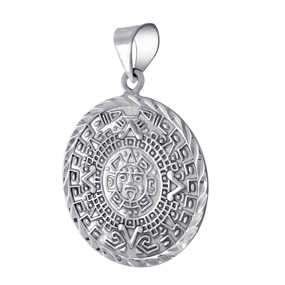 D C Aztec Calendar Medal Pendant