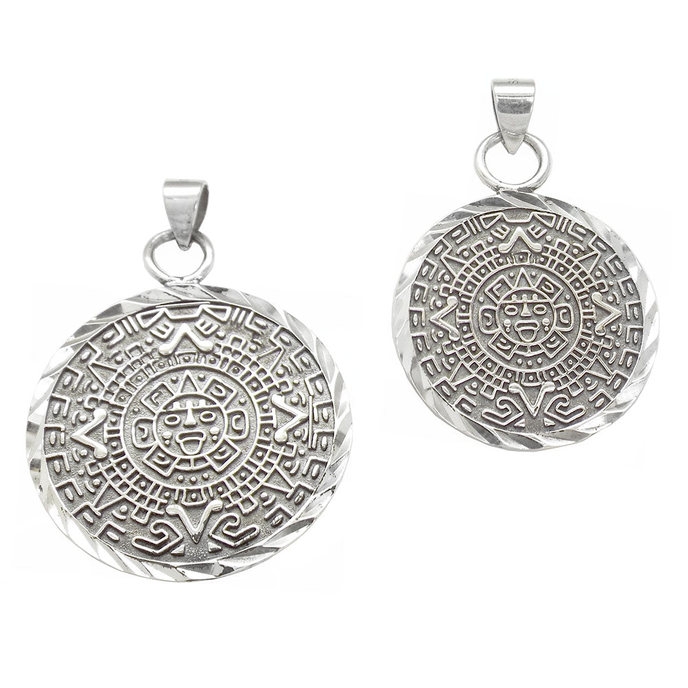 D C Aztec Calendar Medal Pendant