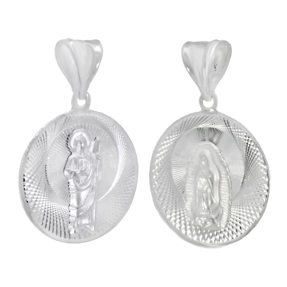 Lady of Guadalupe ST Jude Double Side 3D D C Medal Pendant