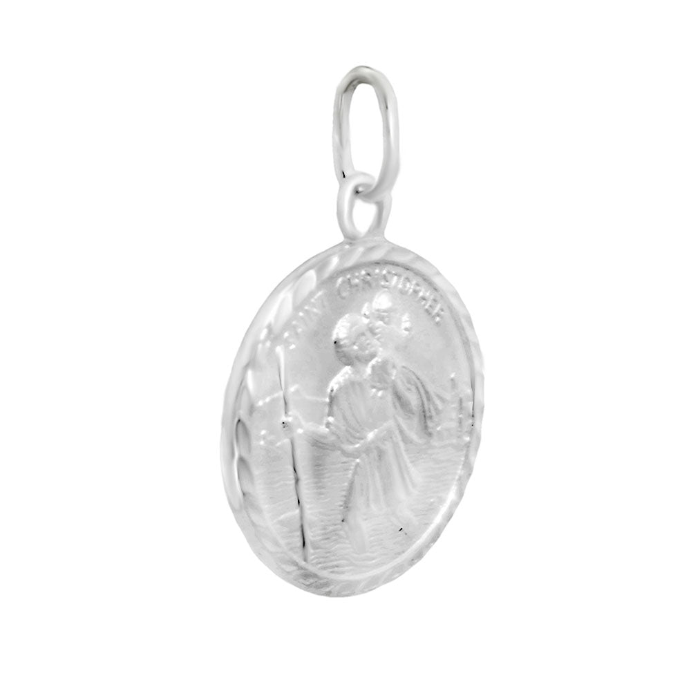 Sterling Silver Saint Christopher Medal Pendant