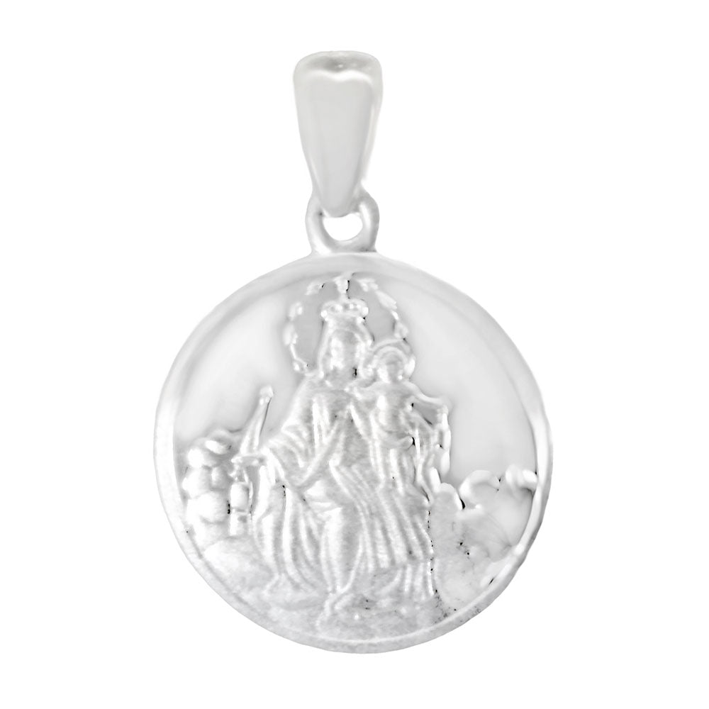 Double Side Sacred Heart of Jesus Virgin Mary and Child Medal Pendant