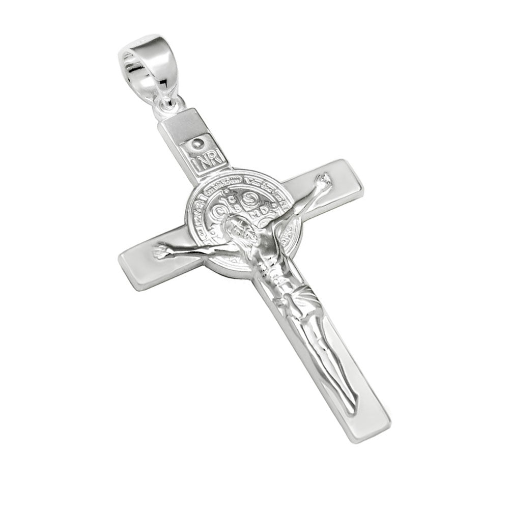 High Polished San Benito Crucifix Cross Pendant