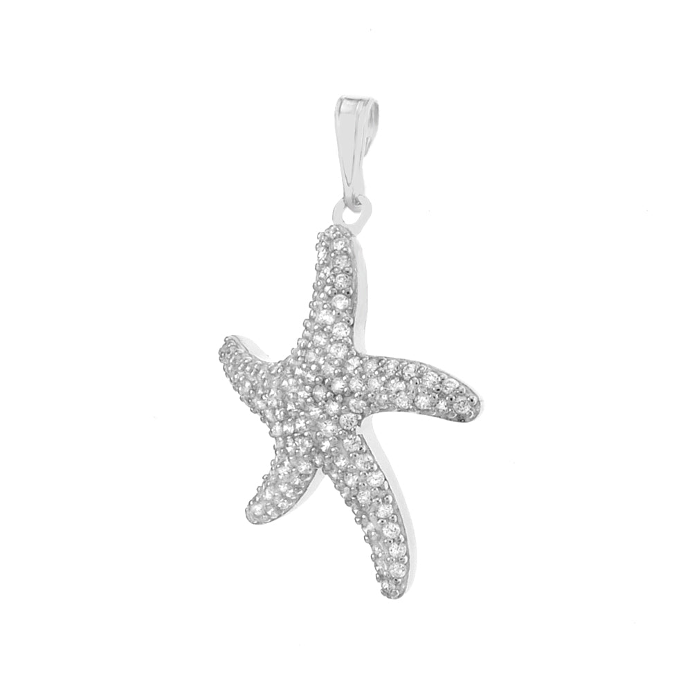 Pave Set Starfish Pendant