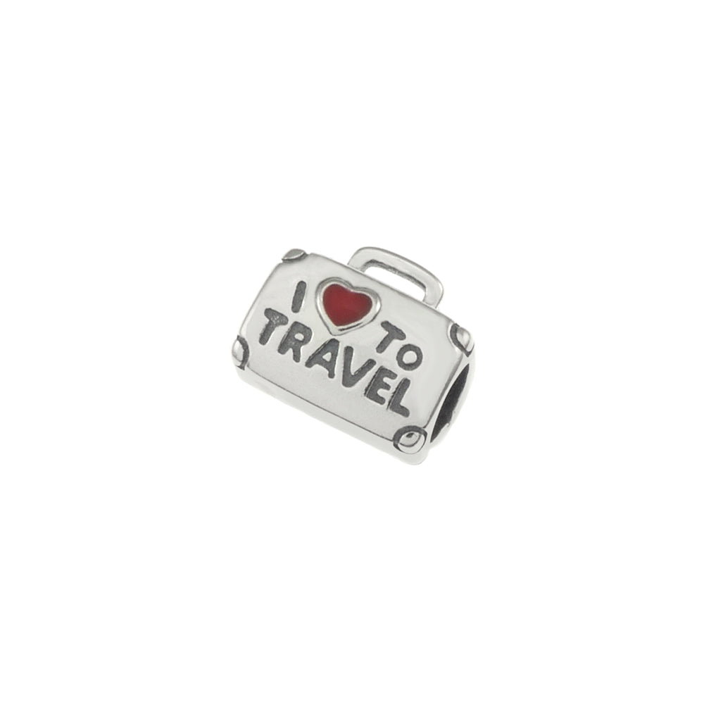 Sterling Silver Suitcase Bead Charm