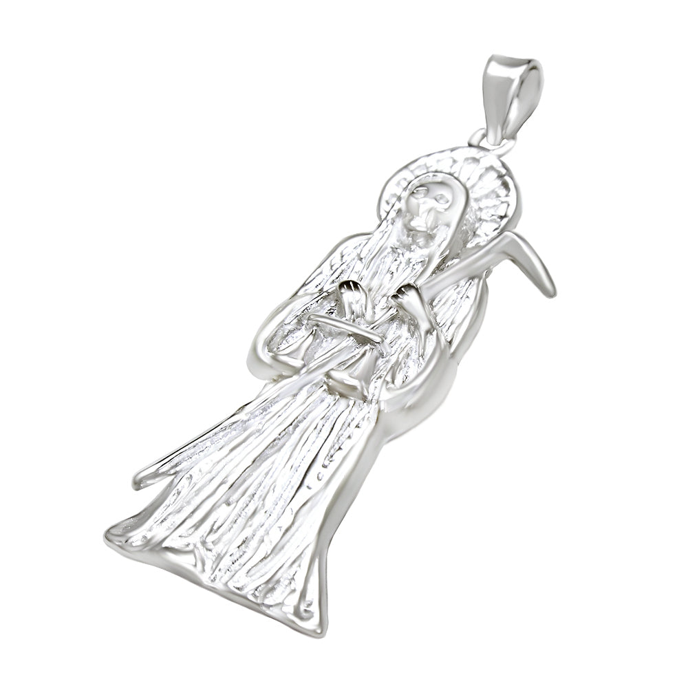 Sterling Silver Santa Muerte Pendant