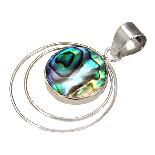 Sterling Silver Abalone Shell Pendant