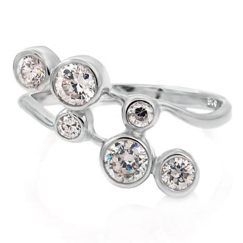 Sterling Silver Cubic Zirconia Round Bezel CZ Ring