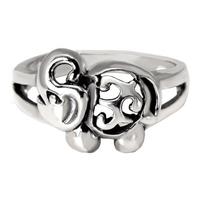 Sterling Silver ELEPHANT Ring Oxidised