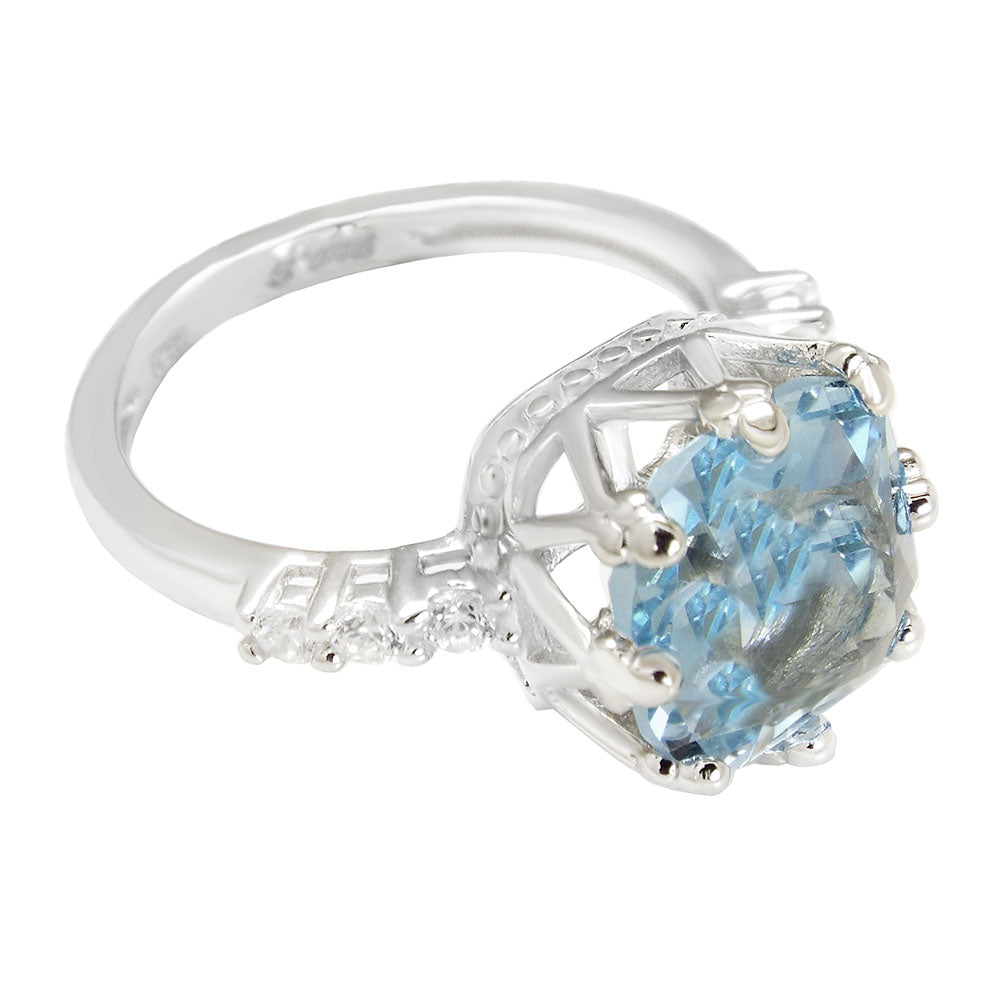 Aquamarine Glass Ring