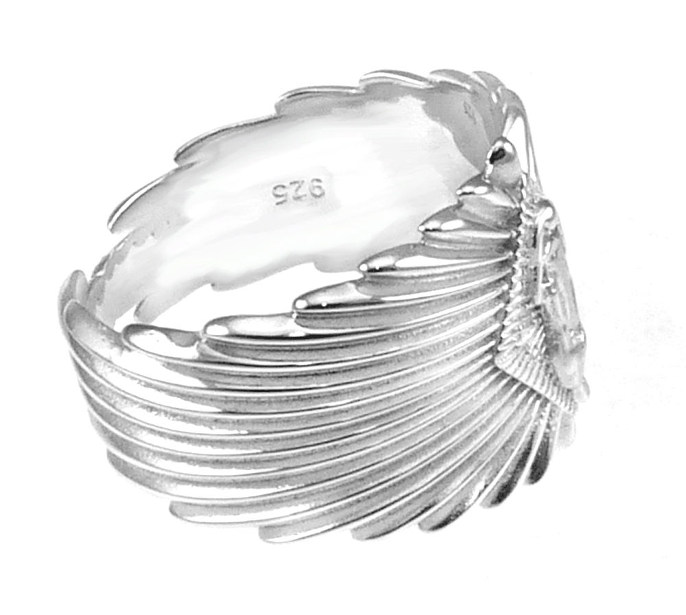 Lady of Guadalupe Sterling Silver Rhodium Ring