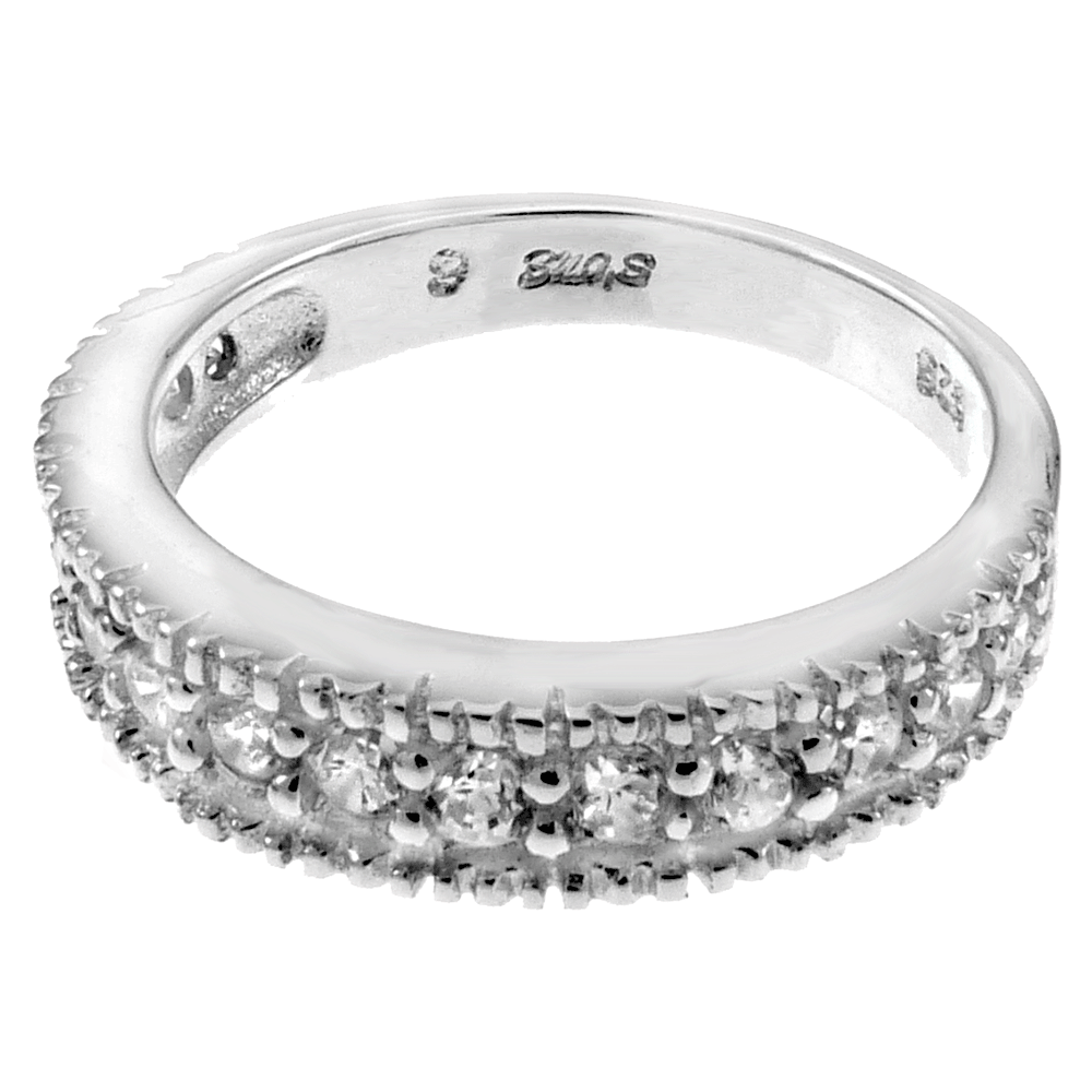 Sterling Silver Cubic Zirconia Band Ring