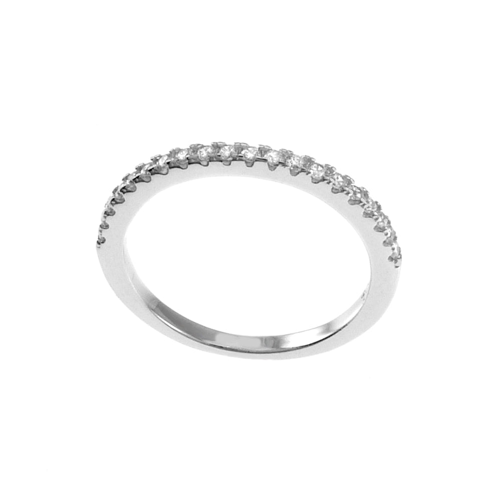 Pave Cubic Zirconia Sterling Silver Band Ring Toe Ring