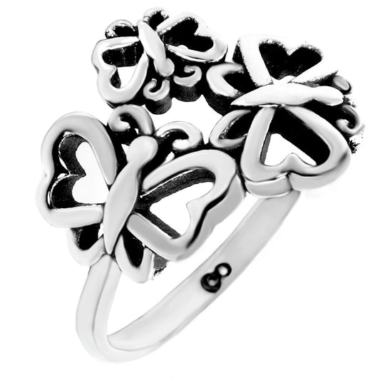 Sterling Silver Butterflies Ring