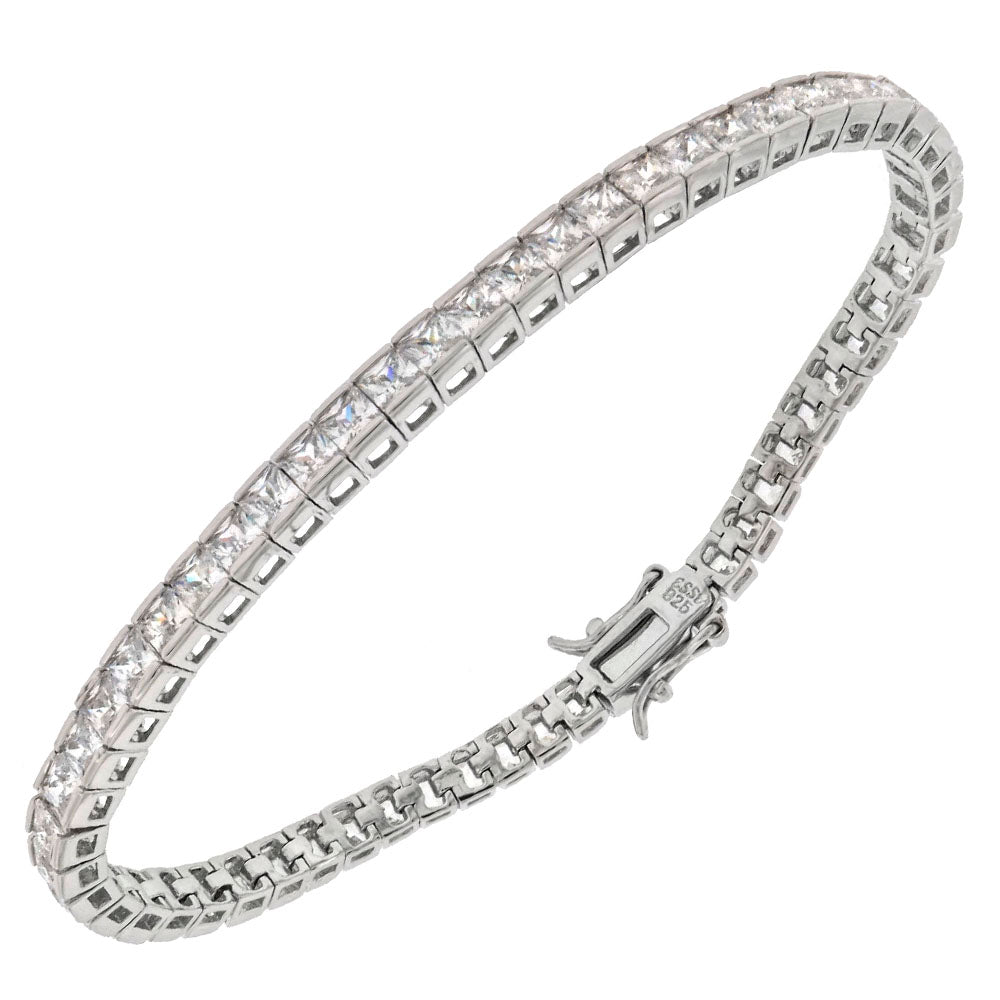 Princess Cut Cubic Zirconia Tennis Bracelet