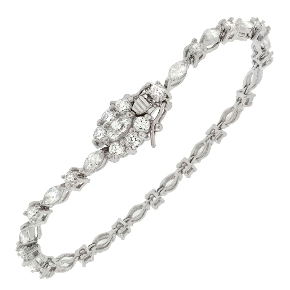 Marquise Cubic Zirconia Tennis Bracelet