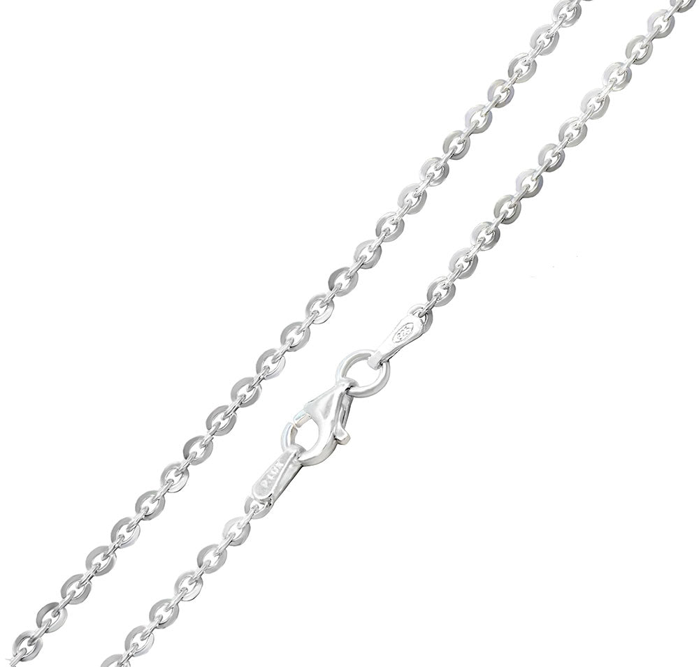 1.4mm Flat Round Brilliant Rolo Chain