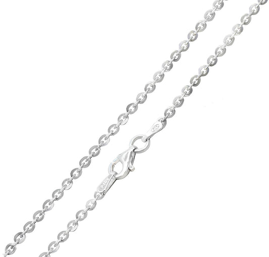 1.4mm Flat Round Brilliant Rolo Chain
