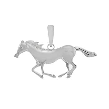 Sterling Silver High Polished Horse Pendant