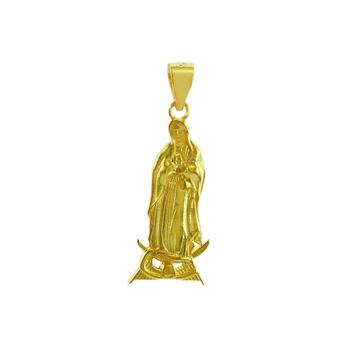 Lady of Guadalupe Sterling Silver Gold Plated Pendant