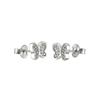 Sterling Silver CZ Butterfy Ear Jacket 2 in 1 Earrings