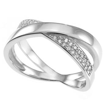 Criss Cross Sterling Silver Ring