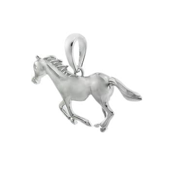 Sterling Silver High Polished Horse Pendant