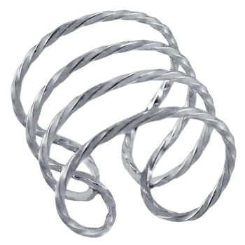 .925 Sterling Silver Adjustable Wire Ring