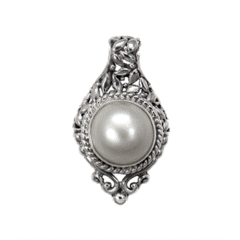Sterling Silver Mabe Pearl Pendant