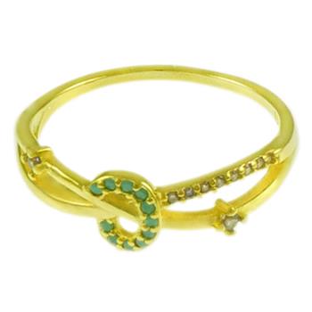 Amethyst & Aquamarine Unique Gold Plated Ring