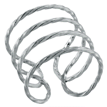 .925 Sterling Silver Adjustable Wire Ring
