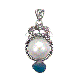 Mother of Pearl with Australia Opal Pendant