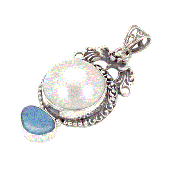 Mother of Pearl with Australia Opal Pendant
