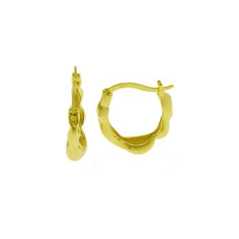 .925 Sterling Silver Gold Plated Hoop Earrings