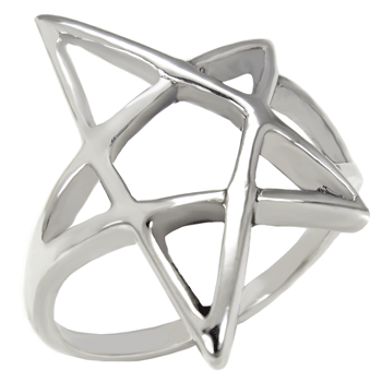 Sterling Silver High Polish STAR Ring