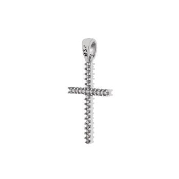 Reversible Black White Micro Pave CZ Pendant