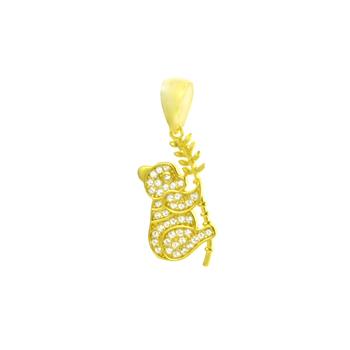 Koala Bear Zirconia Gold Plated Pendant