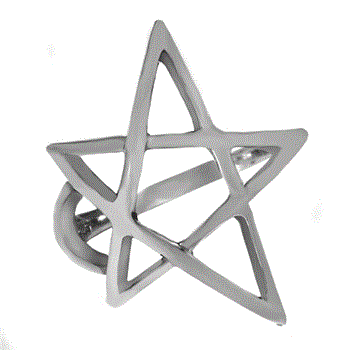 Sterling Silver High Polish STAR Ring