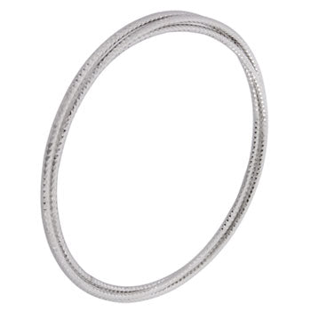 Sterling Sillver Trinity D/C Rhodium Bangle