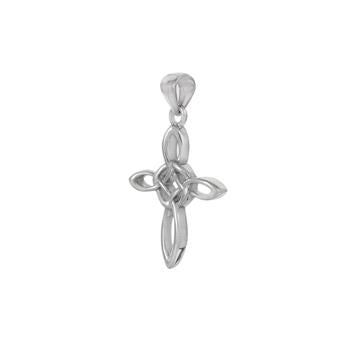 Celtic Cross Sterling Silver Rhodium Pendant