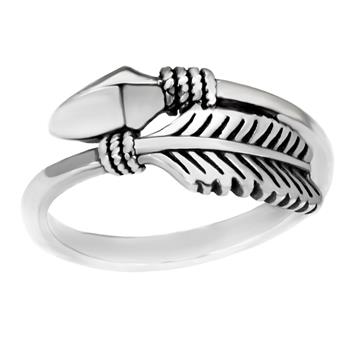 Sterling Silver Oxidized Arrow Ring