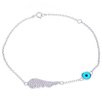 Evil Eye & Wing Bracelet