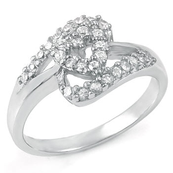 Sterling Silver Cubic Zirconia Heart Ring