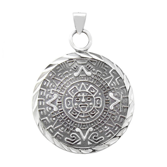 D C Aztec Calendar Medal Pendant