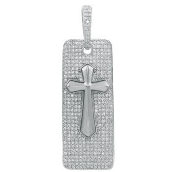 Cross on Tag Pendant